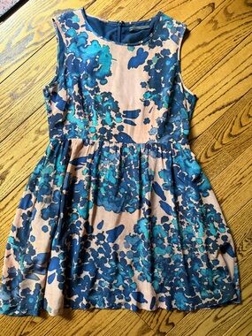 Peruvian Connection Navy Floral-Accent Dress